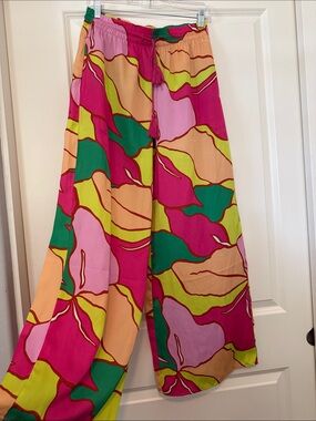 C&C California Wide Leg Pants in Hot Pink, Green, Peach, Lime